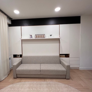 Sofa Slemb кровать-шкаф, 180x200 см (с матрасом, подъёмный механизм) белый