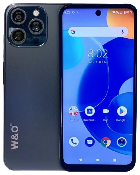 Смартфон W&O X200 4 ГБ/64 ГБ синий