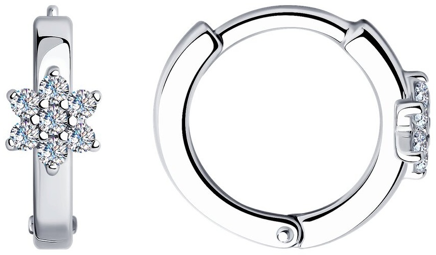 Серьги SOKOLOV 94025744 вес 1.95 г серебро, фианит