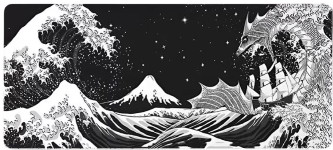 Коврик для мыши LeX Japanese Waves Dragon xxl 1200x600x3 мм рисунок
