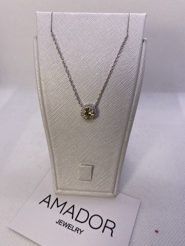 Колье Amador 200000556699 длина 45 см вес 4 г серебро, фианит