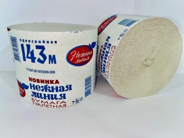 Нежная линия туалетная бумага 1-слойный 24 шт, макулатура