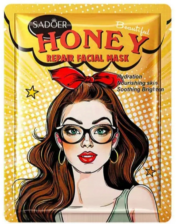 Маска для лица SADOER тканевая Honey 1 шт