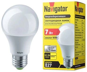 Navigator 7W E27, светодиодная, нейтральный белый