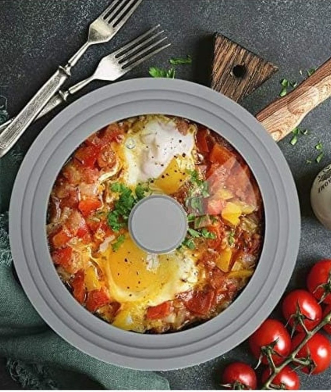 Крышка для сковороды, для кастрюли, для казана, универсальная 28 см, 30 см, 32 см, стекло