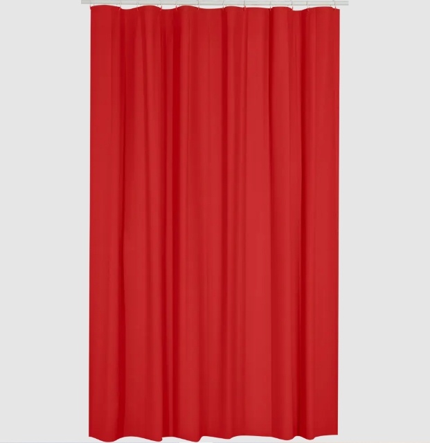 Штора Bath republic 180x180 красный, полиэстер