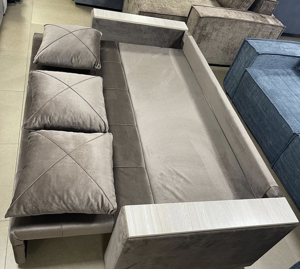 Купить 412717 диван, обивка микровелюр, 90x220x80, коричневый в Алматы ...