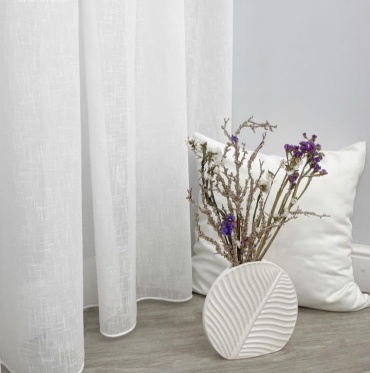 Тюль Kerbez Home Design 600x270 см 1 шт, лен, белый