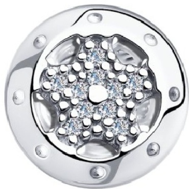 Подвеска Diamant 94-130-00455-1 вес 1.45 г серебро, фианит
