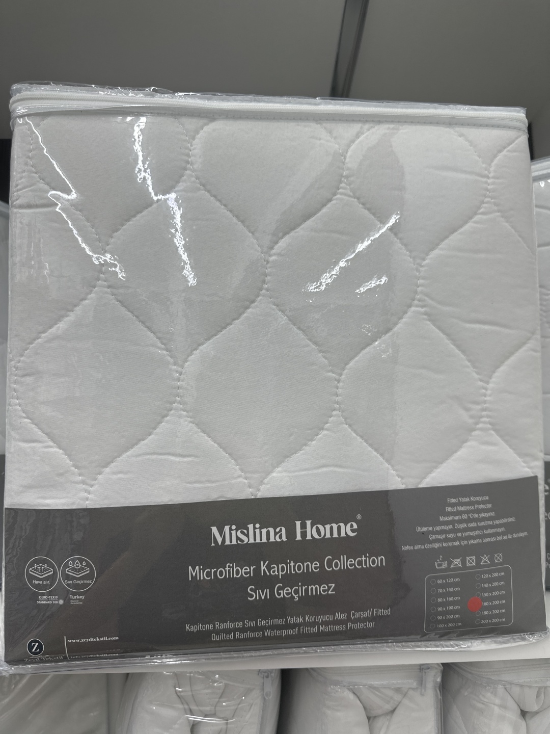 Mislina Home наматрасник на резинке Microfiber Kapitone Collection 160x200 см, хлопок