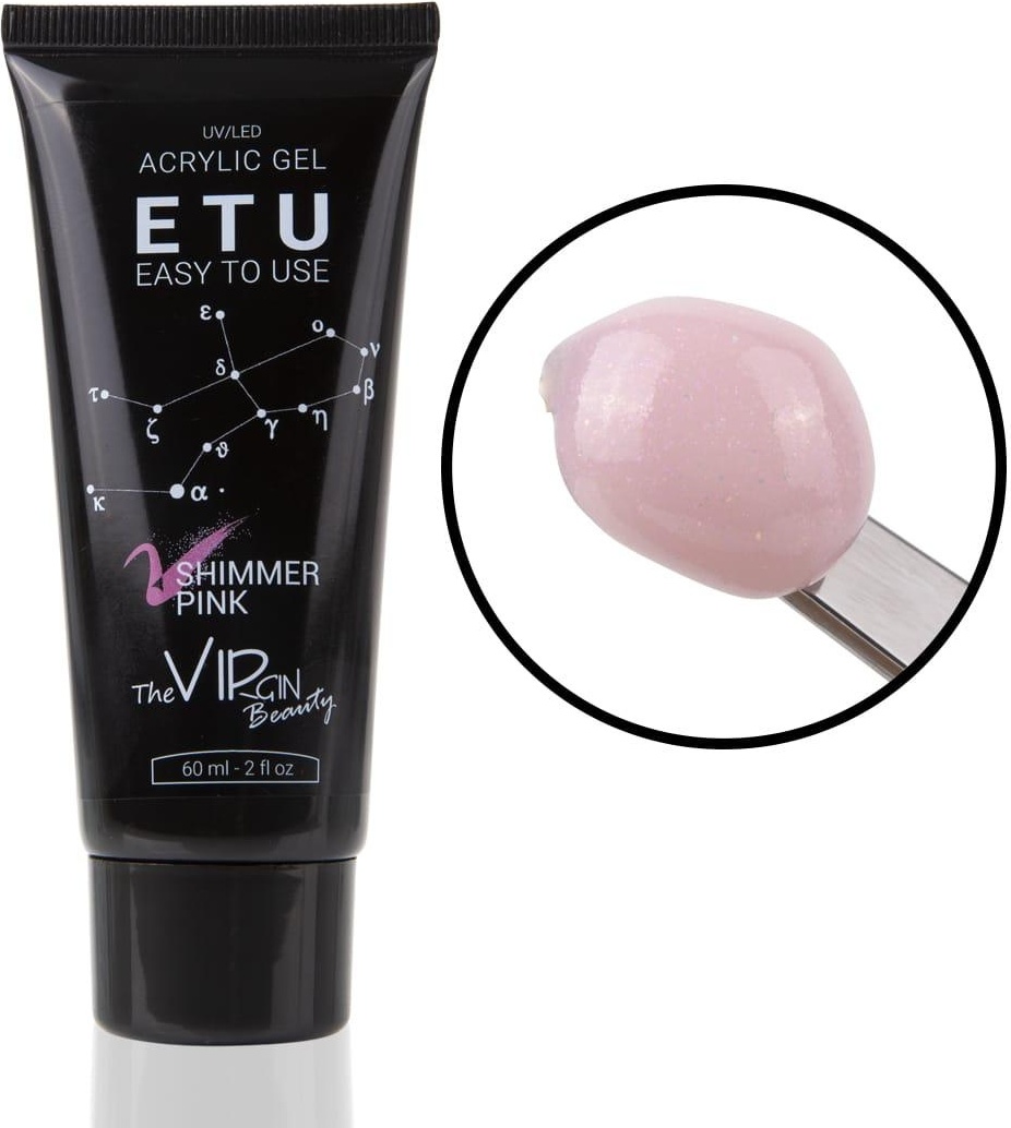 The Virgin Beauty акрил-гель Etu Shimmer Pink 60 мл