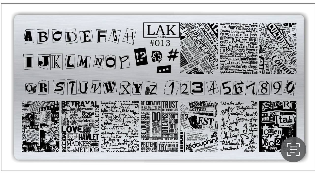 LAK Slider пластины 013