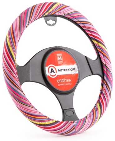 AUTOPROFI оплетка на руль AP-1915 Multi/RD M красный