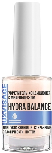 LUXVISAGE сыворотка Укрепитель-кондиционер с микроблеском HYDRA BALANCE для увлажнения и сохранения эластичности ногтей 9 мл