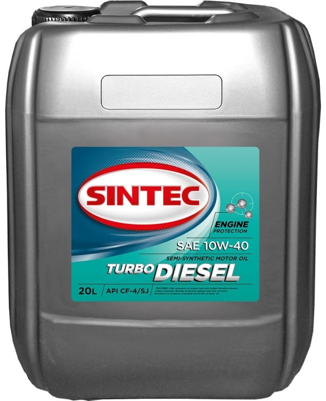 10W40 Sintec Turbo Diesel API CF-4/SJ 20L полусинтет. моторное масло - артикул K0000109485