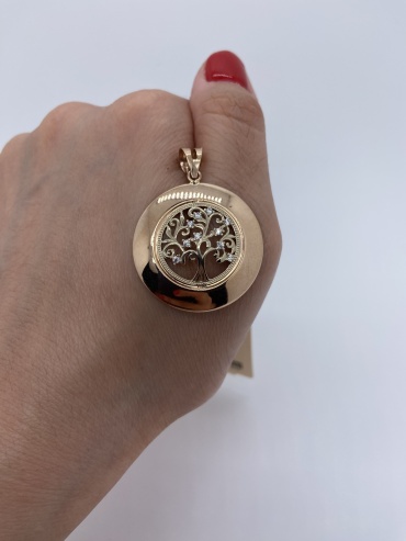 Подвеска Diamond 013849 вес 3.35 г золото, фианит