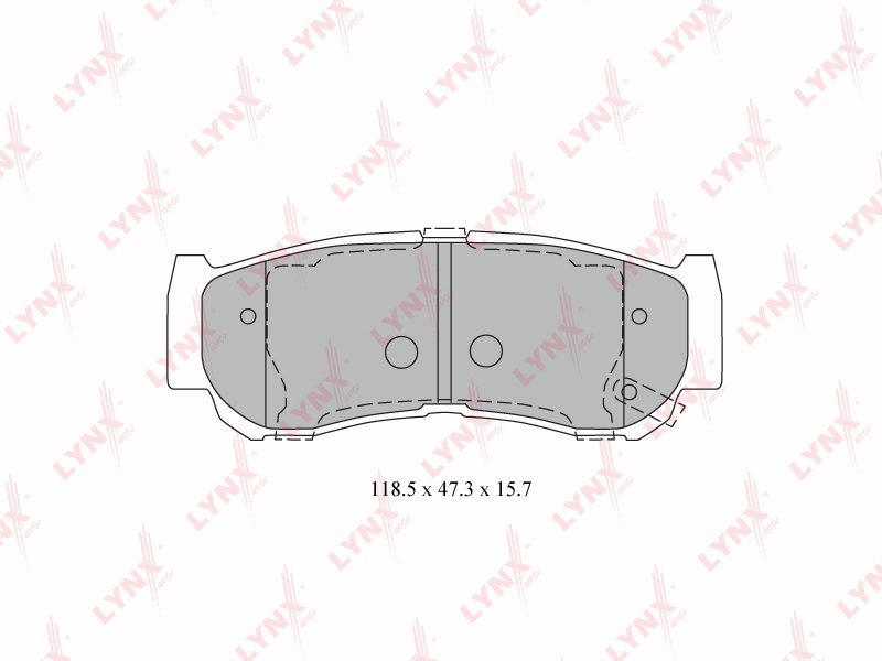 Колодки LYNXauto задние BD3616 4 шт
