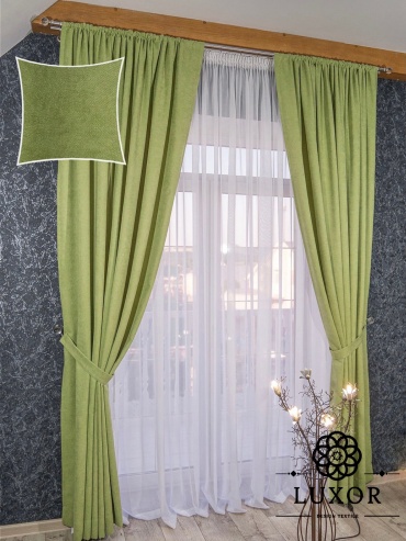Комплект LUXOR Textile 200x280 см 2 шт, сетка, петек, зеленый