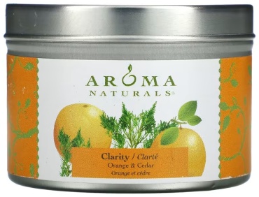Ароматическая свеча Aroma Naturals Апельсин и кедр 4.6 см, 1 шт