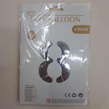 Воздушный шар Foil Balloon однотонный 1 шт, серебристый