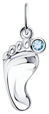 Подвеска Diamant 94-130-01002-2 вес 0.68 г серебро, фианит