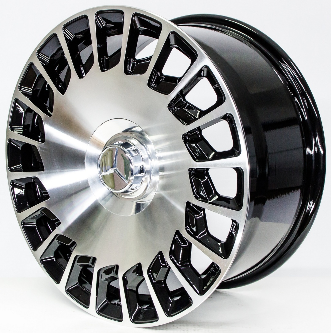 Mercedes-Benz 19 8.5x18/5x112 D66.6 ET35 черный, серебристый
