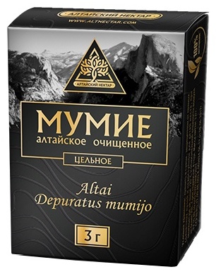 Алтайский нектар ООО Мумиё очищенное "Алтайский нектар" в пластинах, 3 г пастилки 5 шт