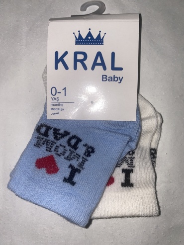 Носки Kral baby 485562 белый, голубой 10