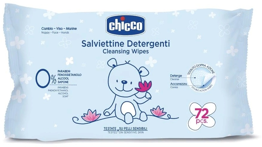 Chicco Салфетки очищающие, упаковка 72 шт
