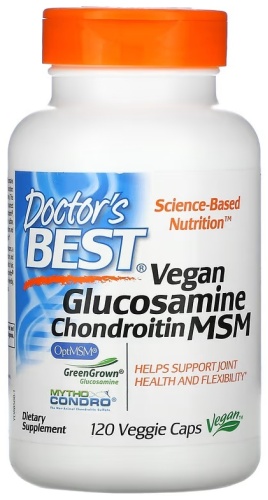 Doctor's Best Vegan Glucosamine Chondroitin MSM, 120 капсул