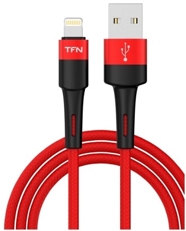 Кабель TFN USB 2.0 (M), Lightning (M), 1.2 м, TFN-C-ENV-AL1MRD красный
