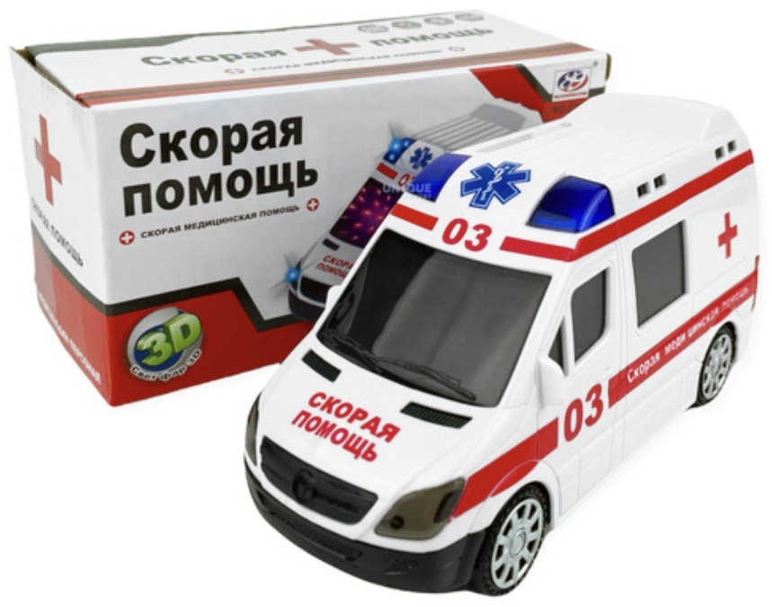 Скорая помощь Машинка Скорая помощь мультиколор