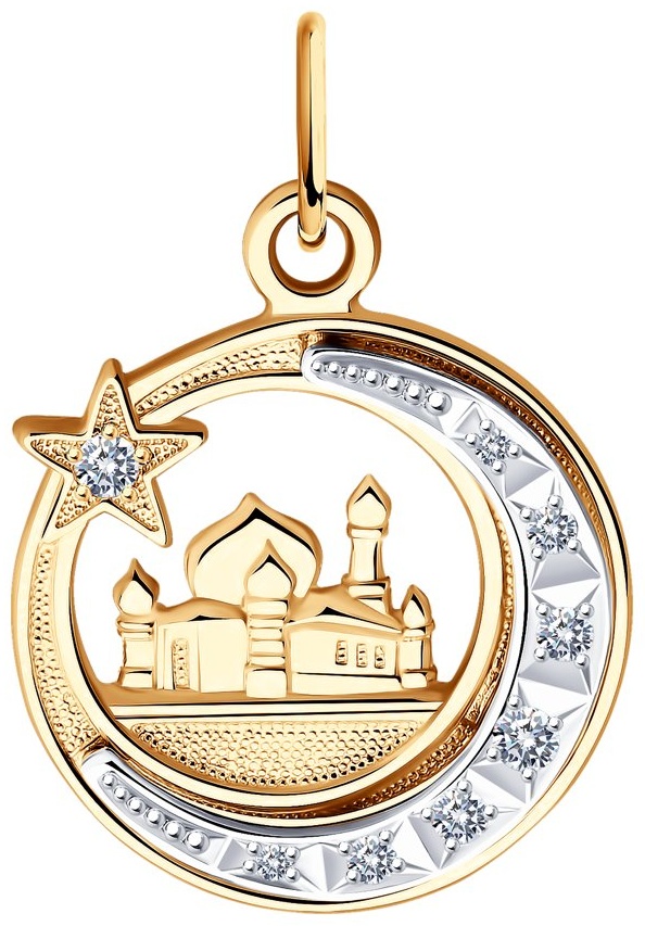 Подвеска SOKOLOV PEN-SO-585-23295011 вес 2.09 г золото, фианит