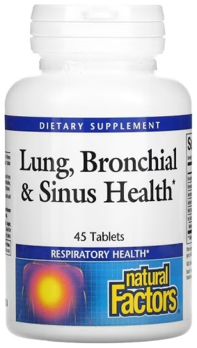 Natural Factors БАД Lung, Bronchial & Sinus Health 45 таблеток