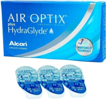 Контактные линзы ALCON HydraGlyde +7 кривизна 8.6 на месяц 3 шт