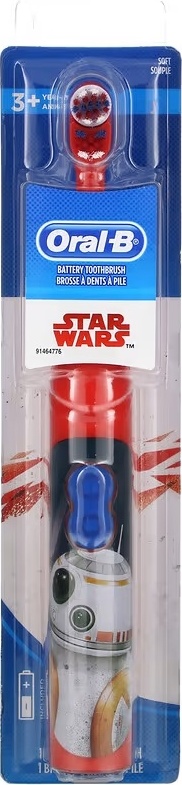 Oral-B механическая щетка Kids щетина мягкая черный, красный