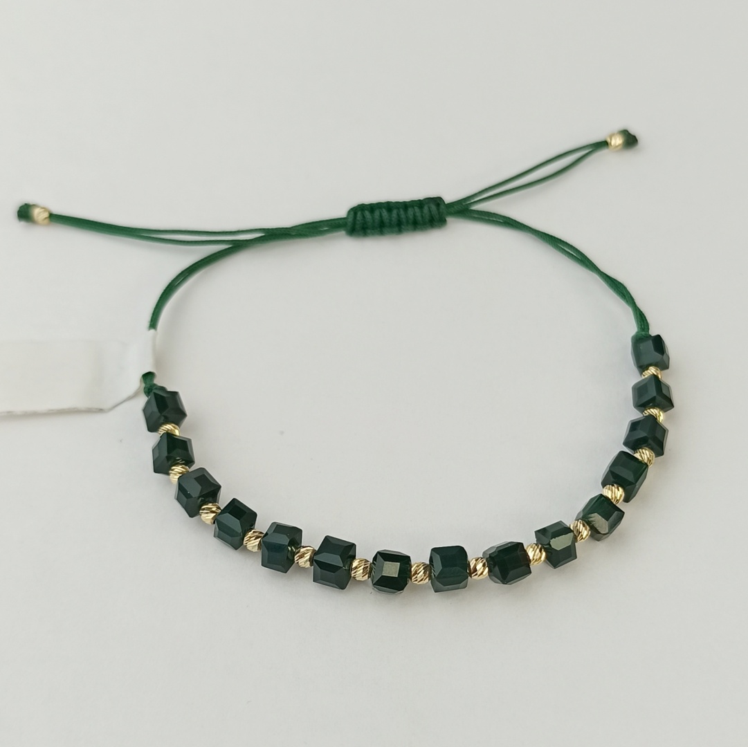 Gaukhar Jewelry GJ0070-B2 длина 17 см, вес 0.5 г золото, текстиль, плетение отсутствует