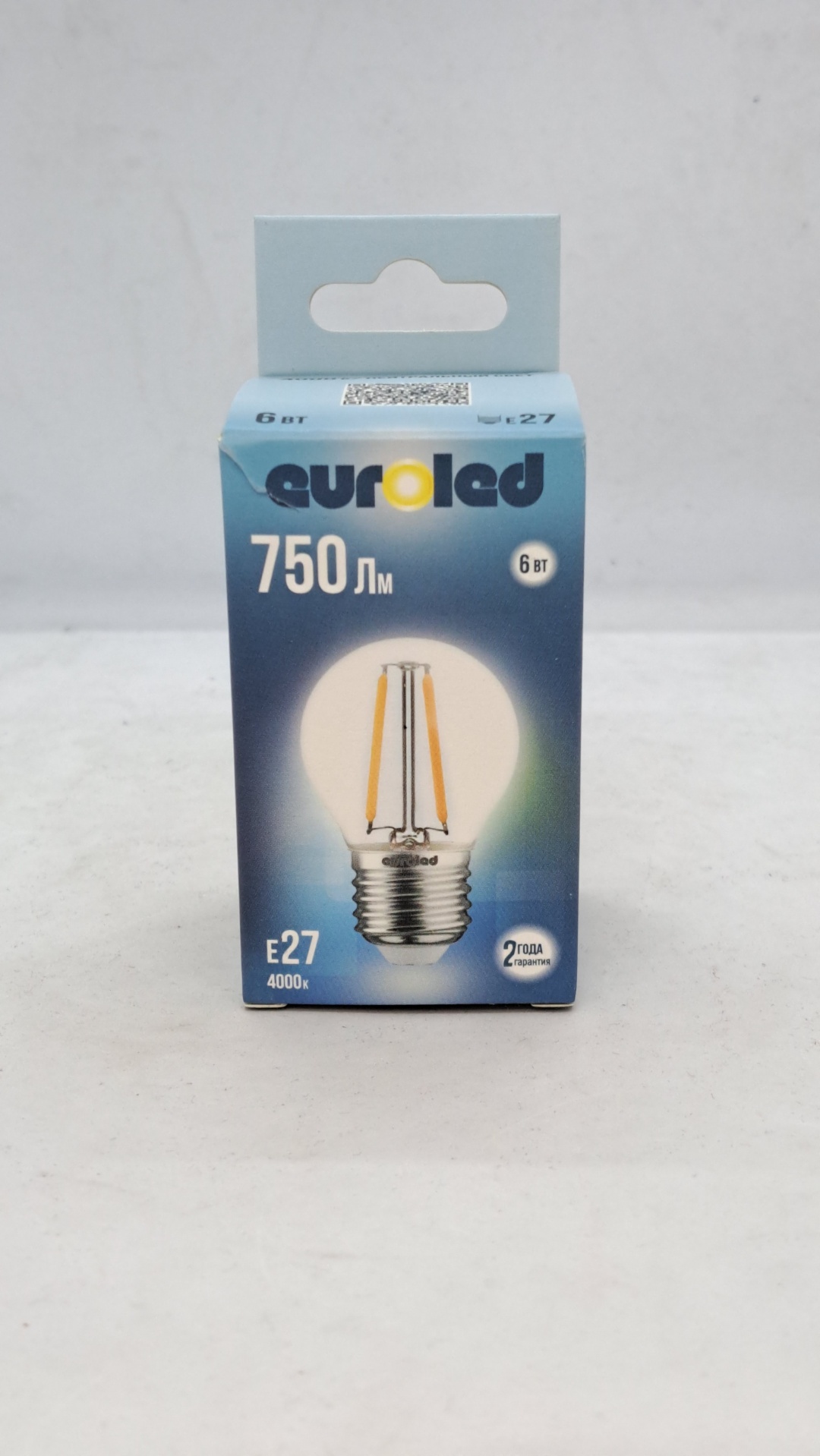 EUROLED 6W E27, светодиодная, естественный белый