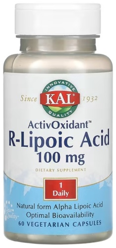 KAL ActivOxidant R-Lipoic Acid 100 мг капсулы 60 шт