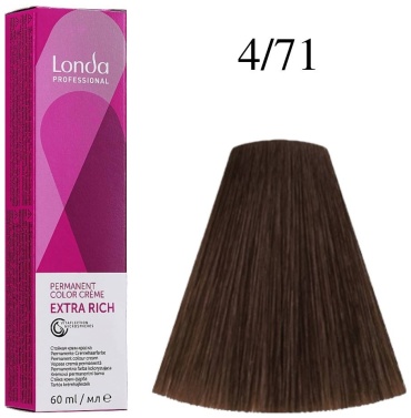 Londa Professional Extra Rich 4/71 шатен коричнево-пепельный крем-краска 60 мл