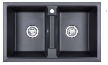 Кухонная мойка GRANULA 8101 81х50х21 см, кварцевый песок, тон шварц