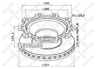 Диски Stellox передние 85-00808-SX