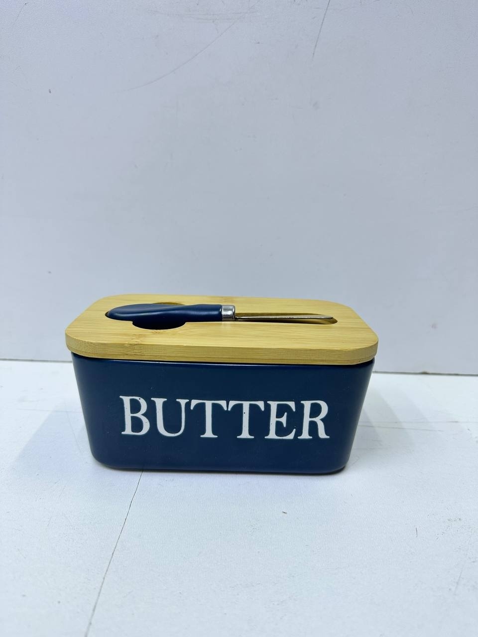 Масленка Butter прямоугольная 1 шт, дерево, костяной фарфор