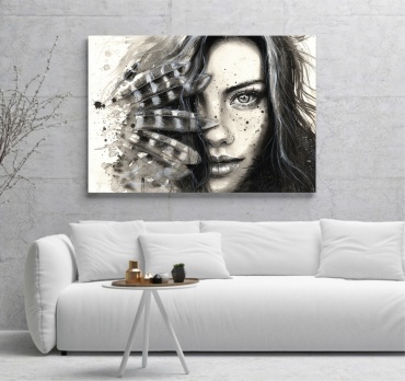 Dekor Vinil картина Девушка с перьями 60x80 см