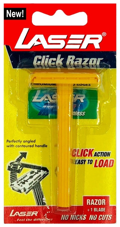 Laser Click Razor Т-образная бритва 1 шт + 1 сменное лезвие