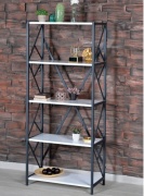 Мебель Азии KİTAPLIK, 60x30x180 см, белый, черный