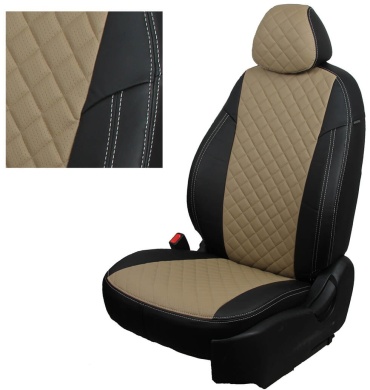 AVTOCHEHLY.KZ Mitsubishi Pajero Sport 2008-2013 бежевый, черный