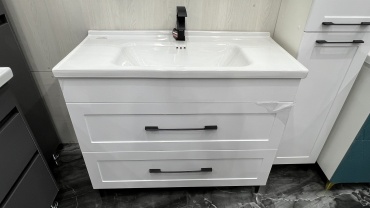 Тумба с раковиной ЭкоКомфорт Pl10085, 100x85x47 см, белый
