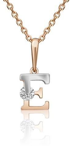 Подвеска PLATINA 03-3119-Е-401-1111 вес 0.77 г золото, фианит