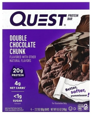 Quest Nutrition батончик протеиновый PROTEIN BARS двойной шоколад 4 шт